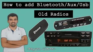 How to add Usb Aux Bluetooth Function on Old Car Radio