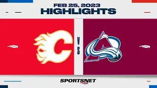 NHL Highlights | Flames vs. Avalanche - February 25, 2023