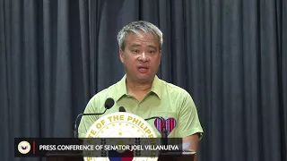 Press Conference of Senator Joel Villanueva (June 3, 2024)