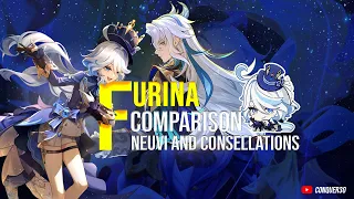 Neviellette C1 Comparison | Furina C0-C4 | Constellations | Buffs 75% 100% 124% |  Genshin impact