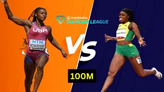 Sha'Carri Richardson VS Elaine Thompson 100m Clash || Diamond League Prefontaine Classic 2024