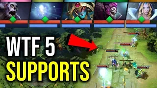 WTF 5 SUPPORT TEAM..!! Epic Teamwork 5 Support Destroy Enemy by Goodwin 7.22d | Dota 2