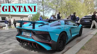 Extremely Loud Aventador SV Gintani Exhaust : Acceleration, Hard Revs, Downshift and Slide !