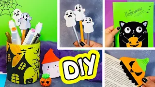 4 DIY Хэллоуин Канцелярия своими руками | Halloween school supplies diy