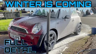 Dirty Mini Cooper Winter Preparation Detail | Exterior Wash and Protection