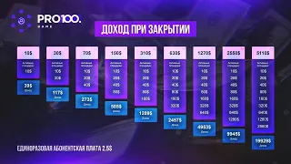 Маркетинг план Pro100Game