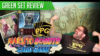 GREEN SET REVIEW! Naruto Boruto Card Game - Chrono Clash System