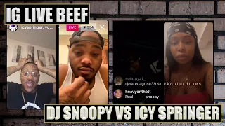 DJ SNOOPY Beefs w/ Icy Springer On IG Live About Top5 Chain Snatching & More