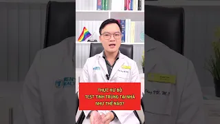 Bộ test tinh trùng tại nhà hiệu quả như thế nào? | BS. Vũ Đức Công | Men's Health #shorts #tv