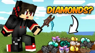 Minecraft But You Can Grow Diamonds From Anything.....