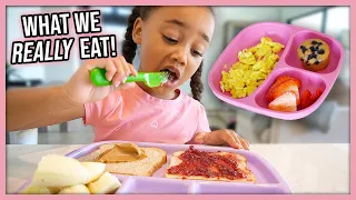 What We Eat in a Day! *Realistic Easy Meals* (Single Mom & 4 Year Old)