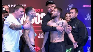 KAMBOSOS vs LOMACHENKO : ΦΩΤΙΑ και ΕΝΤΑΣΗ το τελευταίο staredown ξανά πάνω από 3 λεπτά!