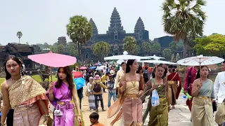 Cambodian New Year 2024 - Walking tour at Angkor Wat temple in Siem Reap