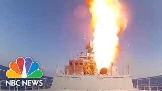 Russia Fires Cruise Missiles At ISIS Targets In Syria | NBC News