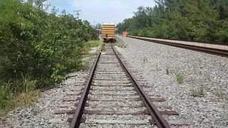 Abandoned Railroad Crossing Meets Active Train Tracks