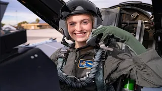 Incredible: US Female F-16 Pilot Takes Off • Miss America Flight • 2nd Lt. Madison Marsh