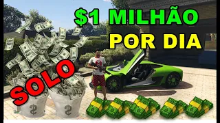 GTA V ONLINE COMO GANHAR DINHEIRO SOLO $1 MILHÃO POR DIA E FICA RICO FAÇA MILHÕES INICIANTES!!