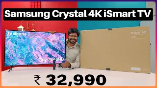 📺 Samsung Crystal 4K iSmart TV Cue60 [2023]🤩Unboxing and Review with Free Slim Fit Camera 📷