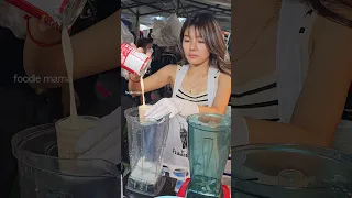 Must Try!! $1 Coconut Shake - Fruit Cutting Skills - Thai Street Food