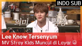 Lee Know Tersenyum MV Stray Kids Muncul di Layar 😁 #IdolSongDictationContest2  🇮🇩SUB INDO🇮🇩