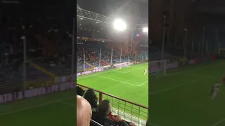 Ibrahimovic free kick goal | Genoa - Milan 0-3 | Fan view