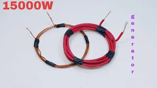 How to make free electricity 18000W 260V use PVC wire and Big Motor at home 2024