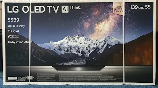 2019 LG OLED B9 Unboxing and setup, with Retail Demo 55OLEDB9