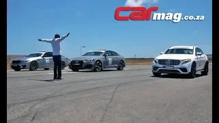 DRAG RACE: Audi RS5 vs BMW M5 Competition vs GLC63 S Coupé