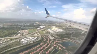 Incredible Airplane landing over West palm beach Florida Beautiful view (winglet) iphone13promax