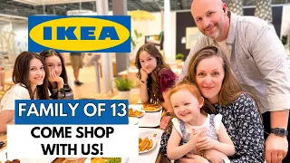 SHOP WITH ME and MY LARGE FAMILY of 13❤️ AT IKEA! HOMESCHOOL MOM!