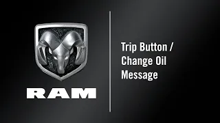 Trip Button / Change Oil Message | How To | 2021 Ram ProMaster