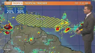 Friday Afternoon Tropical Update: Two areas to watch in the Atlantic, Laura weakens