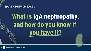 What is IgA nephropathy (IgAN)? | Rare Kidney Disease | American Kidney Fund