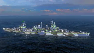 Atlãntico Tier 8 pan-american premium battleship gameplay - World of Warships Blitz