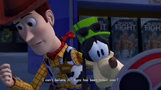 Kingdom Hearts 3 - Buzz Lightyear tries to kill Woody