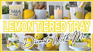 🍋 SUMMER LEMON TIERED TRAY DECORATE WITH ME│ SUMMER DECORATING IDEAS│SUMMER FARMHOUSE DECORATING