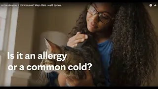 Is it an allergy or a common cold? Mayo Clinic Health System