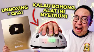 QNA PERTAMA MEDY RENALDY! KALAU JAWABNYA BOHONG DISETRUM LIE DETECTOR! + UNBOXING GOLD PLAY BUTTON