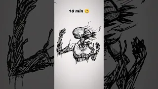 How to Draw BombGirl|Reze in 10sec, 10mins, 10hrs 😳 #shorts #anime #drawing #chainsawman