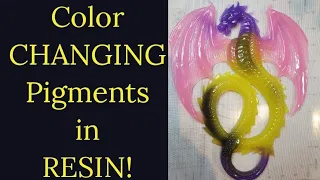 Experimenting with UV and HEAT Activated Color Changing Pigments in Resin!!  LOVE the Effects!