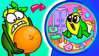 Baby Avocado Builds SECRET ROOM IN MOM'S BELLY || Pregnant for 24 Hours Funny Challenge