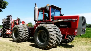 Massey Ferguson 4840 & 4900 in the field cultivating and ploughing | Pure Sound