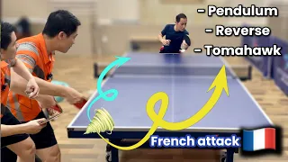 How to make Forehand Flick attack Forehand Pendulum serve, Reverse serve, Tomahawk serve