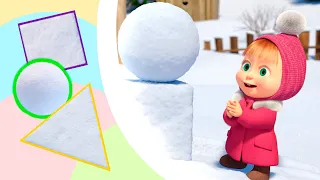 🎵TaDaBoom English ❄️▶️Shapes Song ▶️❄️Masha and the Bear songs 🎵Songs for kids