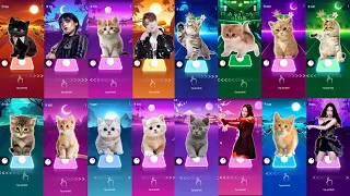 ALL CUTE CATS LADY GAGA BLOODY MARY BTS DYNAMITE BLACKPINK LISA MONEY BTS BUTTER Waka Waka 1 HOUR