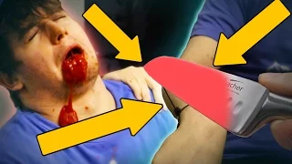 EXPERIMENT Glowing 1000 degree KNIFE VS HUMAN ARM *BLOOD WARNING*