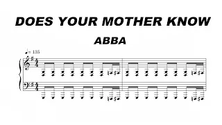 ABBA - Does Your Mother Know Sheet Music