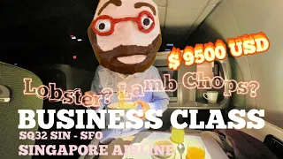 THE SINGAPORE AIRLINE BUSINESS CLASS - AIRBUS A350-900, $9500 round trip, Singapore to San Francisco