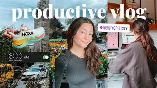 productive vlog in nyc | working 9-5 + half marathon training