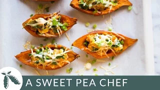 Healthy Baked Sweet Potato Skins | A Sweet Pea Chef